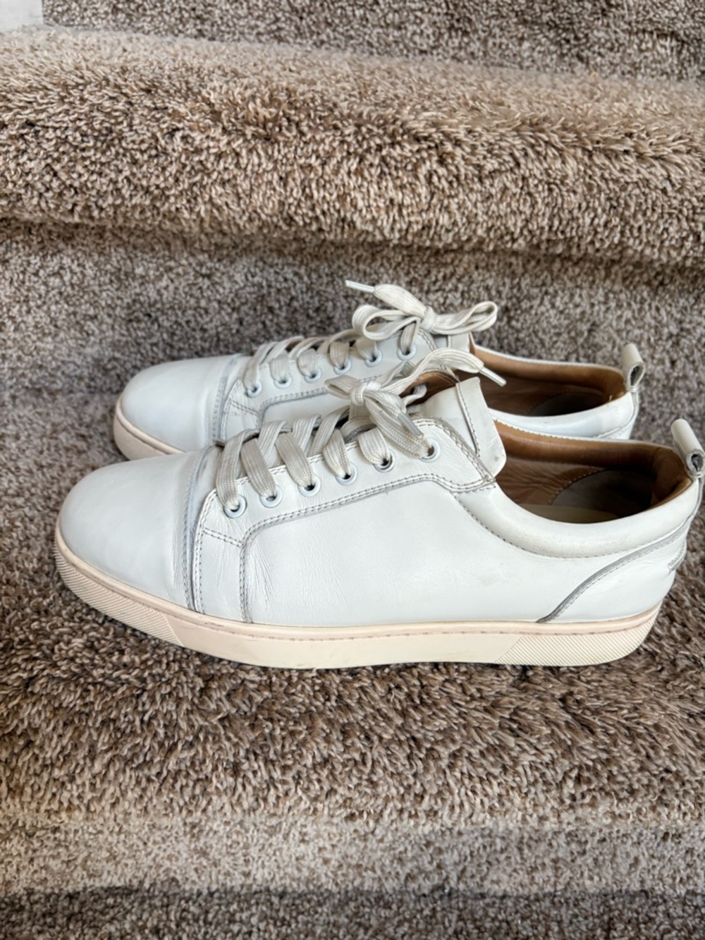 Christian Louboutin Classic White Leather Men's Sneakers